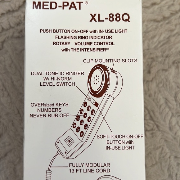 New Easy to Use One-Piece Telephone with Extra Loud Volume Boost,Corded Landline - Picture 9 of 16